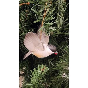Andrea by‎ Sadek Handpainted Porcelain  Chickadee Hanging Ornament Figurine FLAW